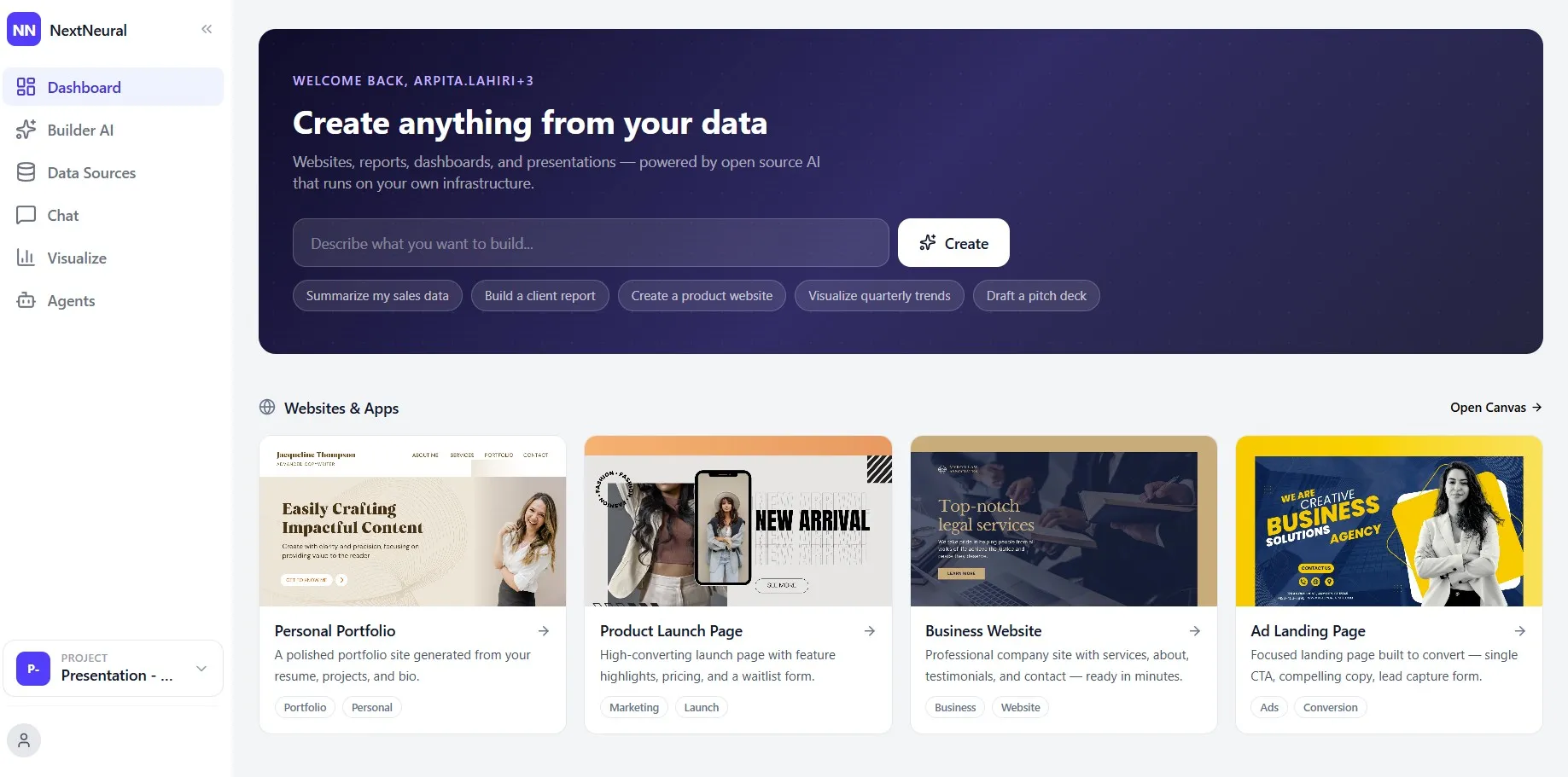 NextNeural Dashboard
