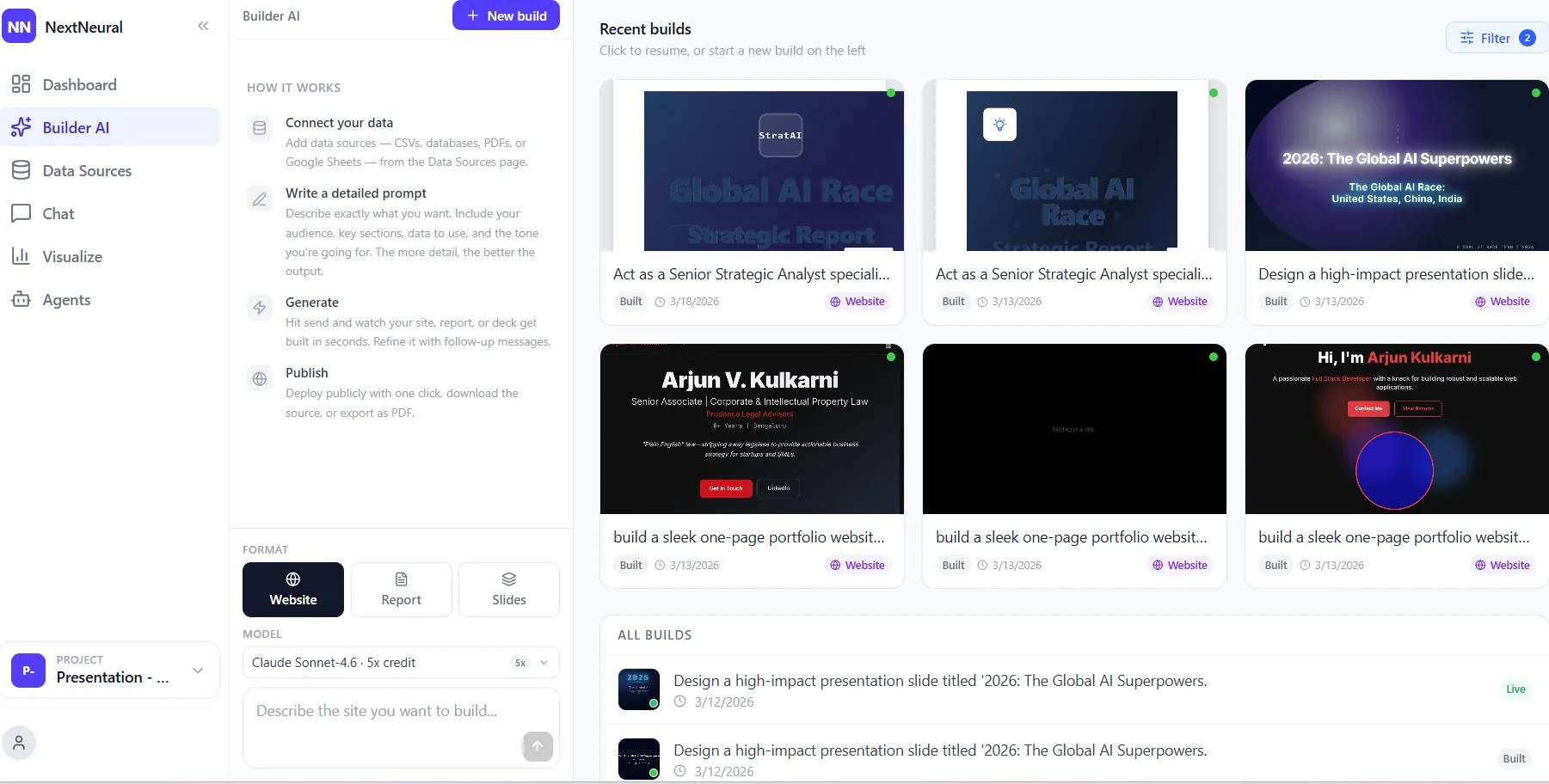 Builder AI Dashboard