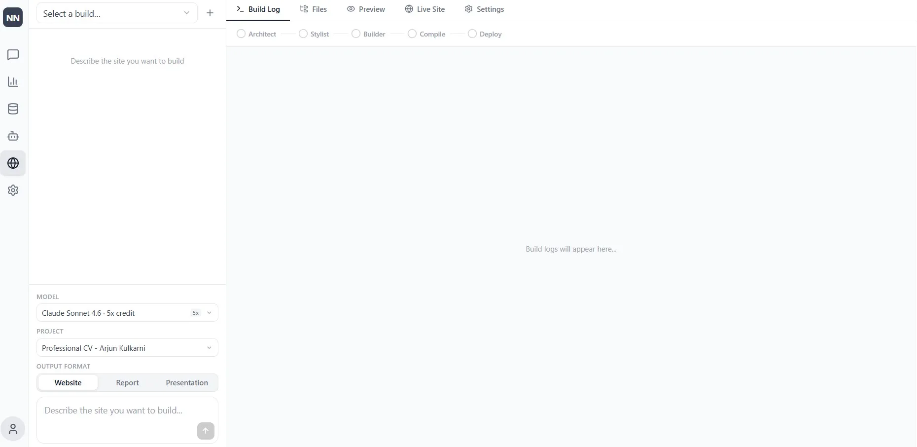 Go to Site Builder