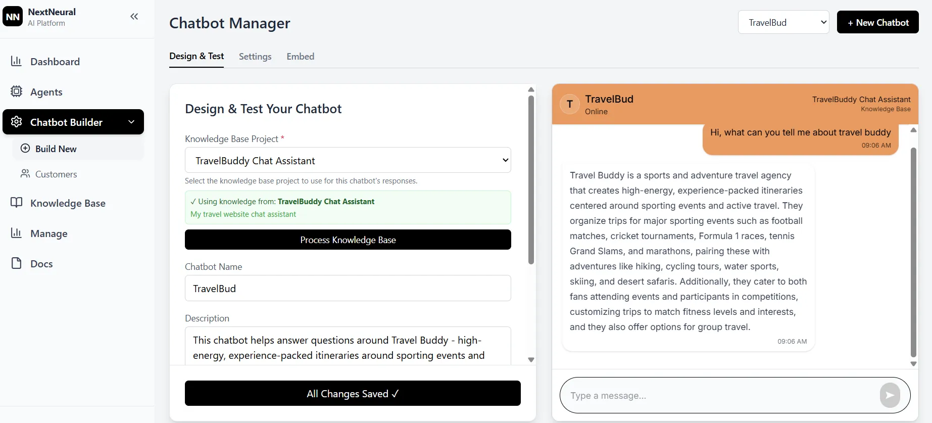 NextNeural AI Chatbot Builder