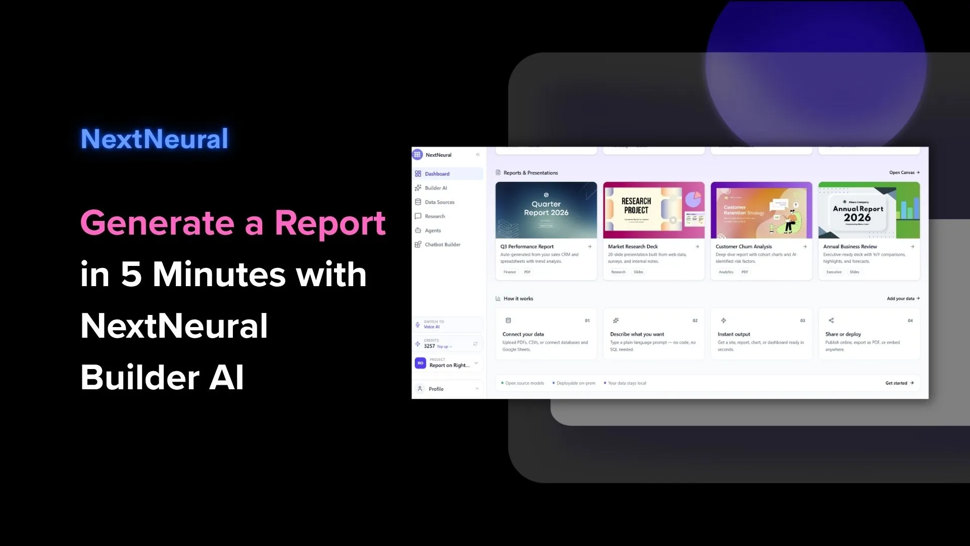 How to Generate a Report in 5 Minutes with NextNeural Builder AI