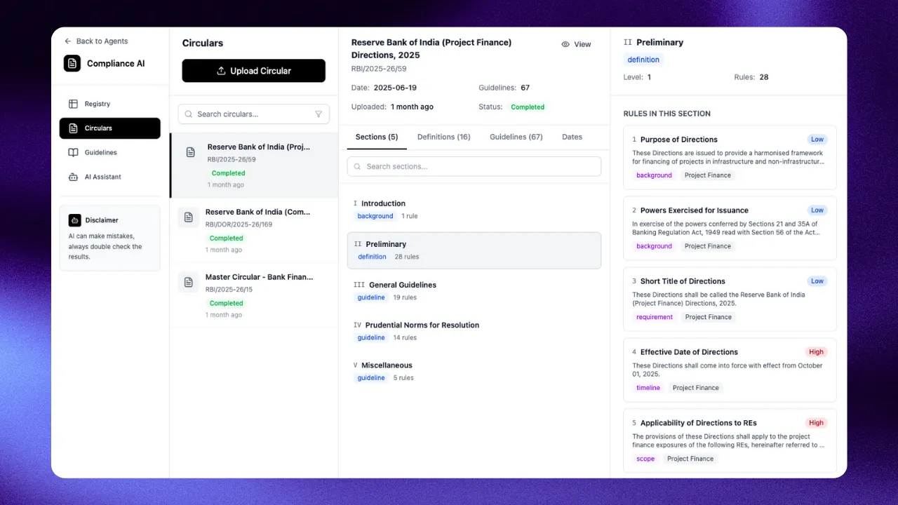 RBI Compliance AI Interface